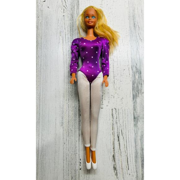 Vintage 1986 Barbie My First Fashions Purple Polka Dot Ballet Leotard 1877 - Picture 1 of 2